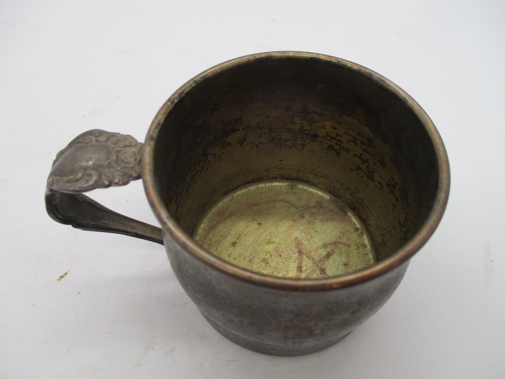Vintage Oneida Silverplate Baby Cup with Spoon Handle