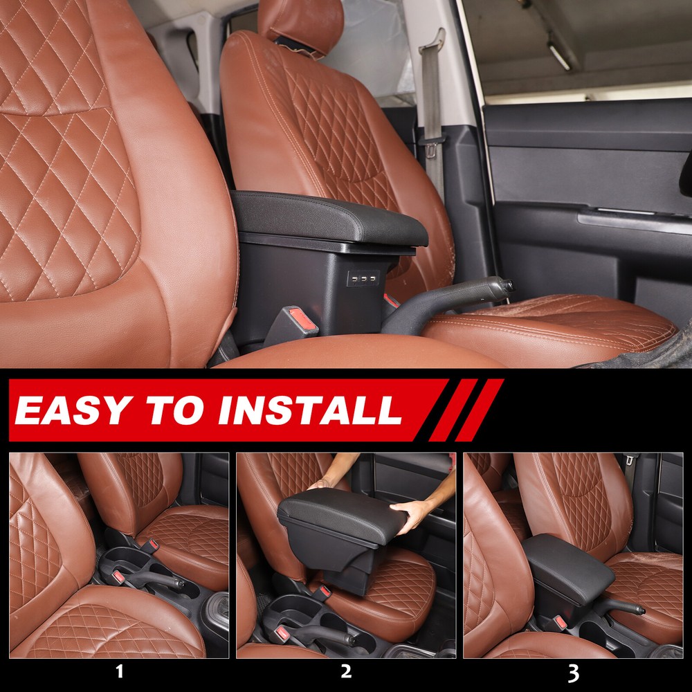 Center Console Armrest Storage Compartment USB Box For Kia Soul 2009-2013