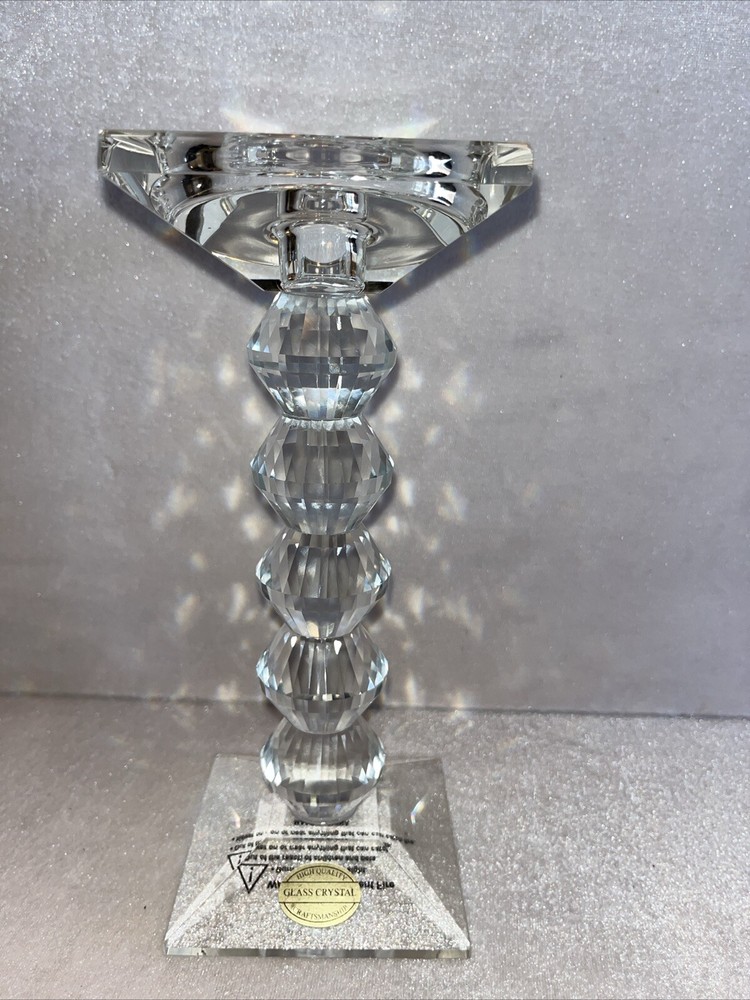 Elegant Crystal Candle Holder Column Modern Design