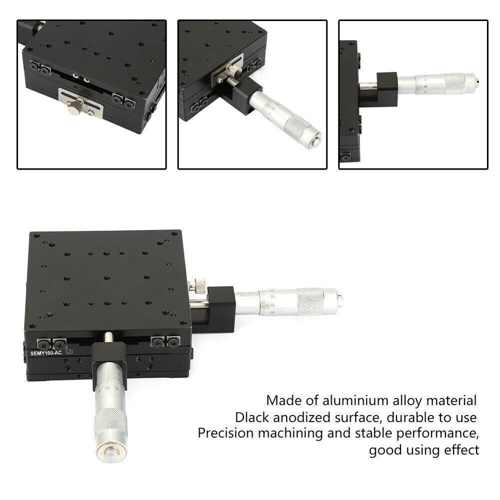 SEMY100‑AC Micrometer Manual Slide Table Trimming Platform Cross Roller Stages
