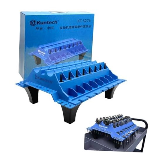 Engine Cylinder Head Organizer Valves Tool,Engine Organizer Parts Blue