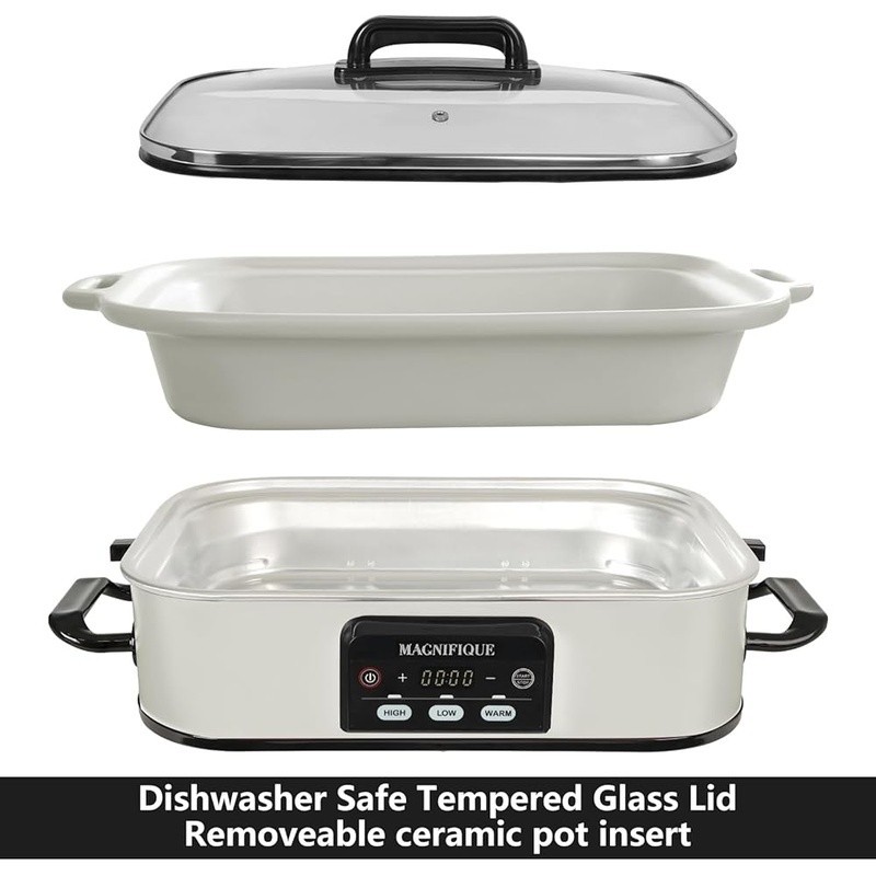 Oven Safe Casserole Slow Cooker Digital Programmable 4 Quart Dishwasher Safe New