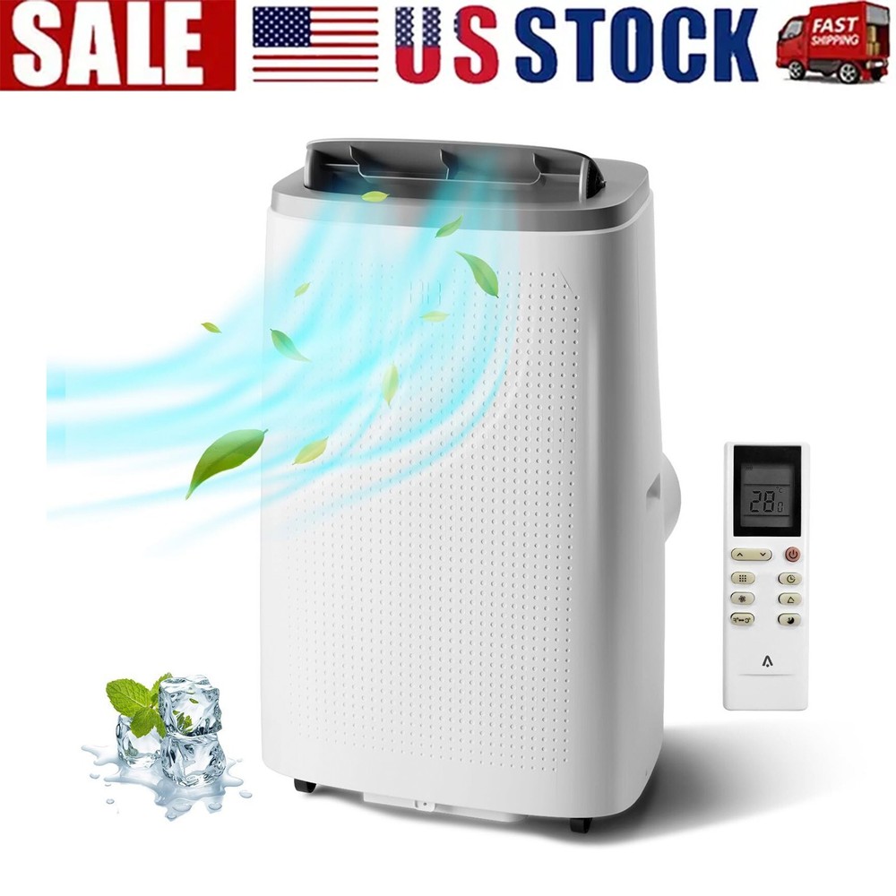 14000 BTU Portable Air Conditioner 3 in-1 Cooling Dehumidifier & Fan 750 Sq. Ft