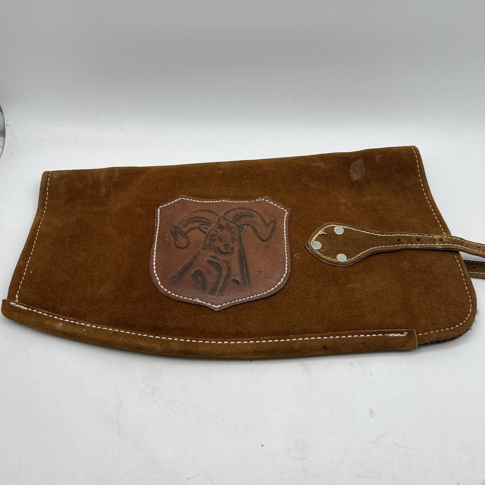 Hand Tooled Leather Side Arrow Quiver Ram Head