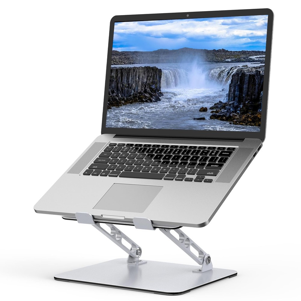 Gogoonike Laptop Stand for Desk, Adjustable Riser, Metal Foldable...