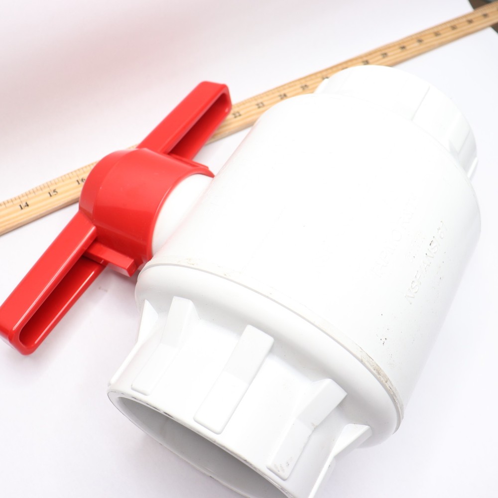 Compact Ball Valve UPVC White 100-4-DN100