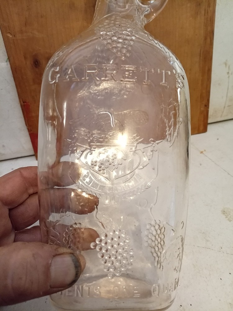 Vintage Decorative Garrett Wine Bottle Tall Quart
