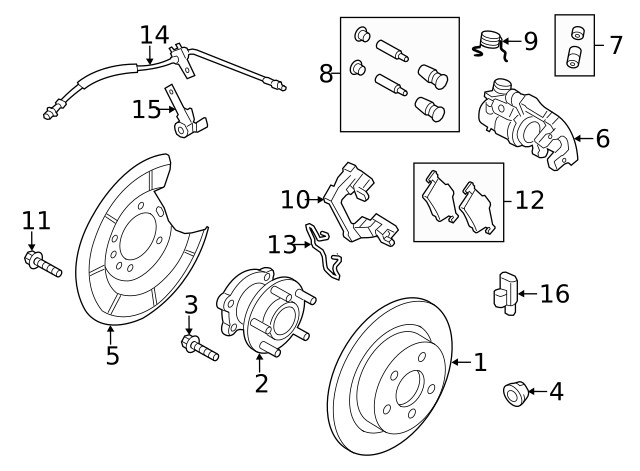 Genuine Ford Brake Dust Shield CV6Z2C028B