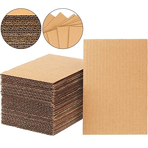 50 Pack 5x7 Inch Corrugated Cardboard Sheets Flat Inserts for Mailing Packaging