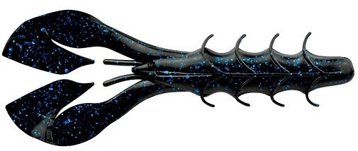 YUM Spine Craw - Black/Blue Flake