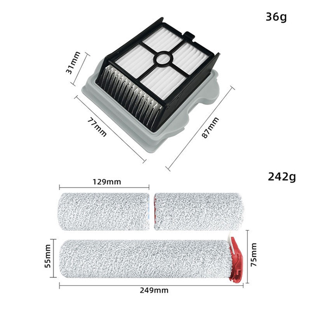 Main brush Strainer Scrubber Accessories for Roborock A10 PLUS Dyad Pro/ Combo