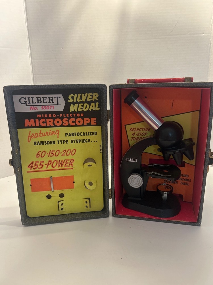 Vintage 1950’s Gilbert Microscope & Box
