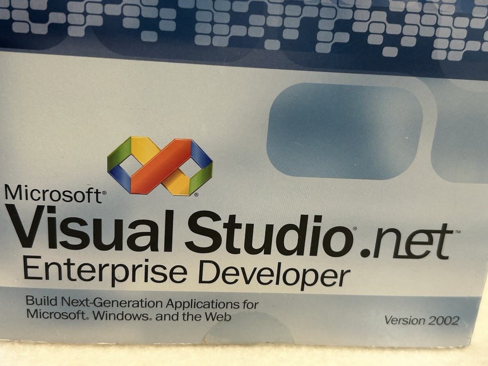Microsoft Studio.net 2002 Enterprise Developer Full Retail Complete