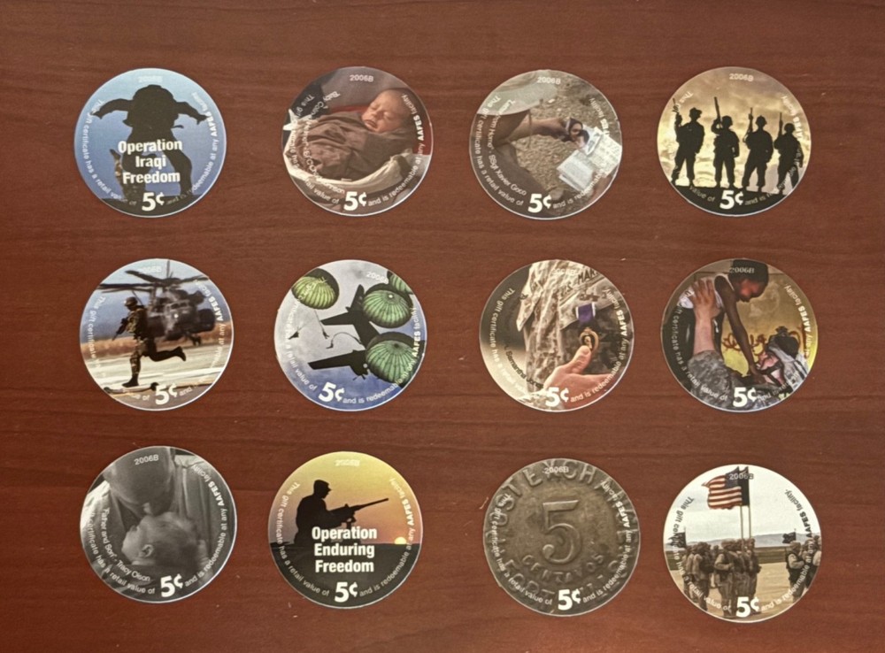 Military 9th Print 5 Cent Set AAFES Pogs 2006B UNCIRCULATED
