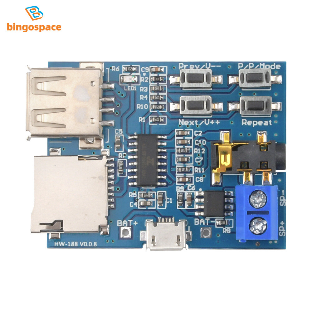 TF Card U Disk MP3 Format Decoder Board Aamplifier Decoding Audio Player Module