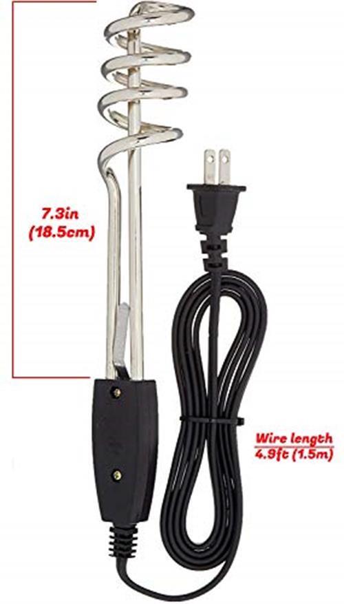 10in 1000W-110V Water Heater Portable Electric Immersion Element Boiler