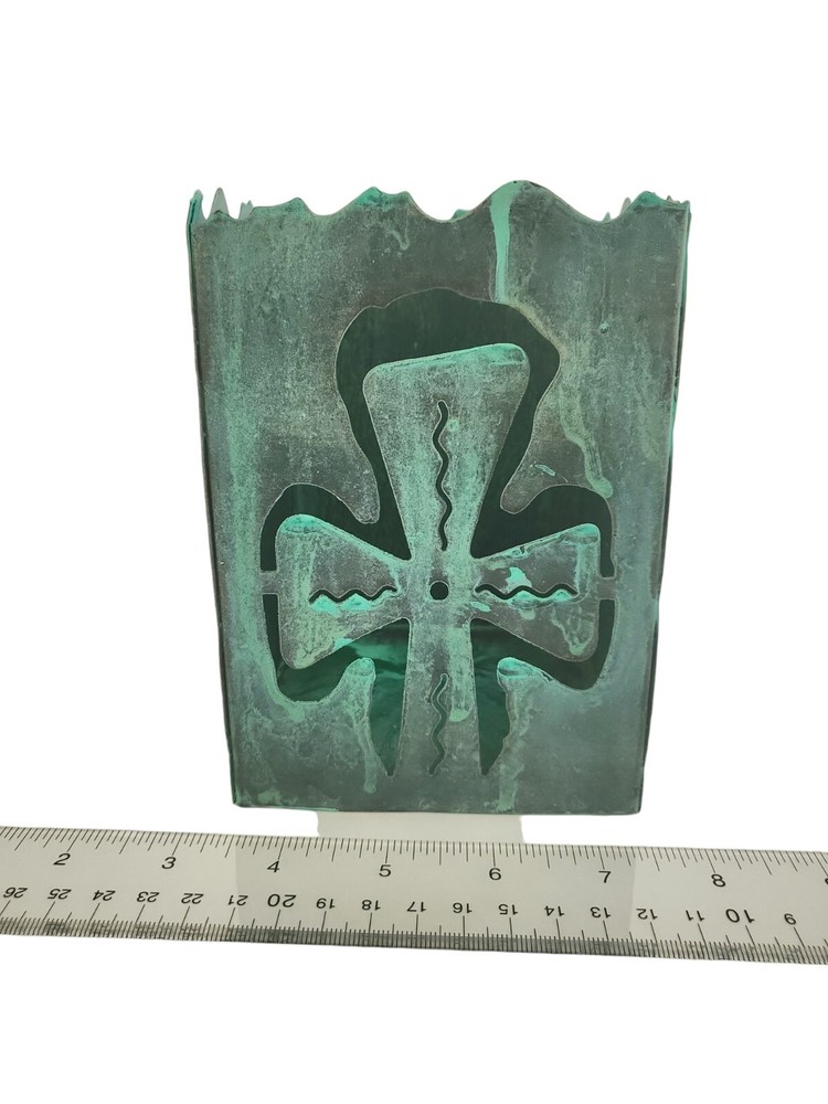Decorative Tin Container With Cut Out Design