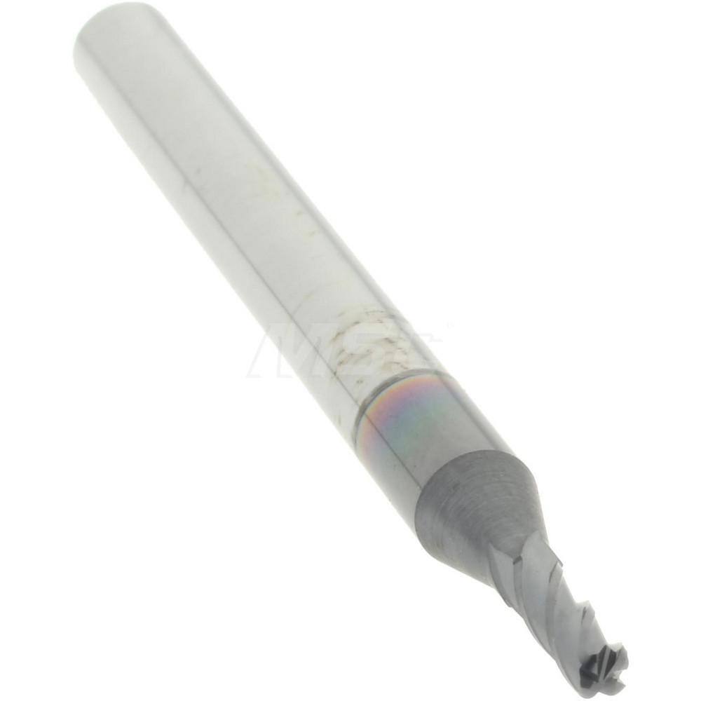 Accupro 1/16" Diam 4 Flute Single End Solid Carbide 0.015" Corner Radius End ...