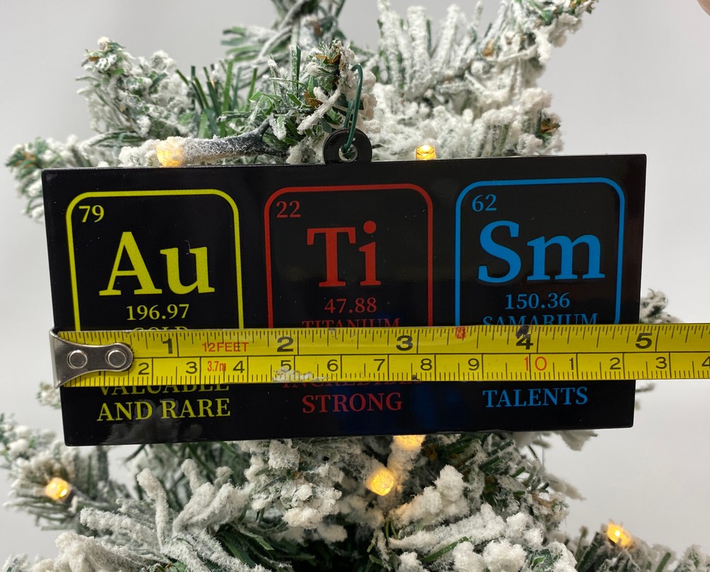 Autism Christmas Ornament Science Elements