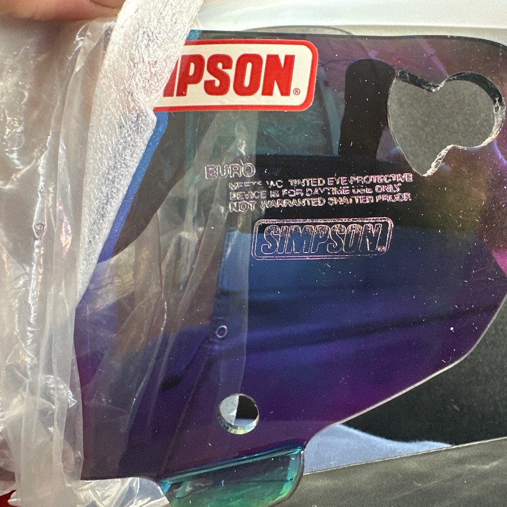 Simpson Euro Iridium Metalized Shield Visor 83204M