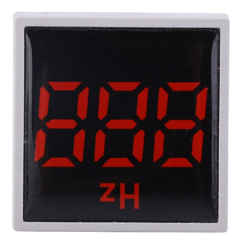 Square Digital Display LED Indication Light AC100~380V 20~75Hz Frequency Red