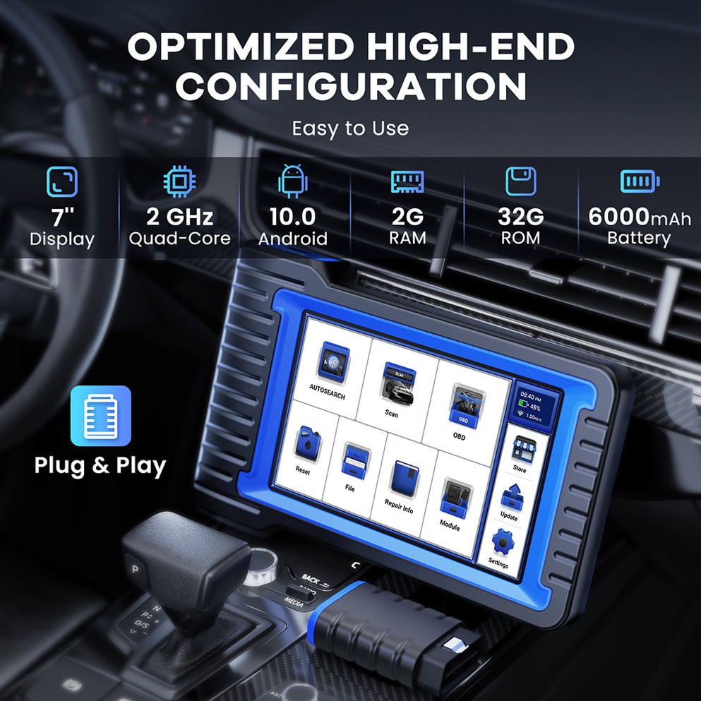 MUCAR VO7+TPMS Reset Tool ECU Coding OBD2 Scanner Bidirectional Diagnostic Tool