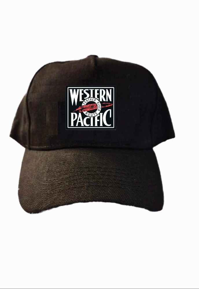 Western Pacific Railroad Hat,  Black or Grey  One Size Fits Most