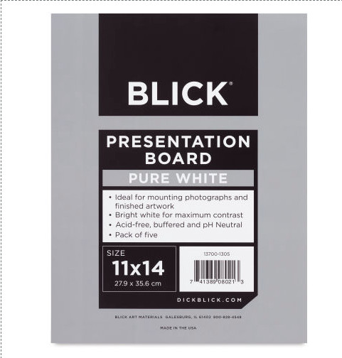 Blick Pure Black Presentation Board 11x14