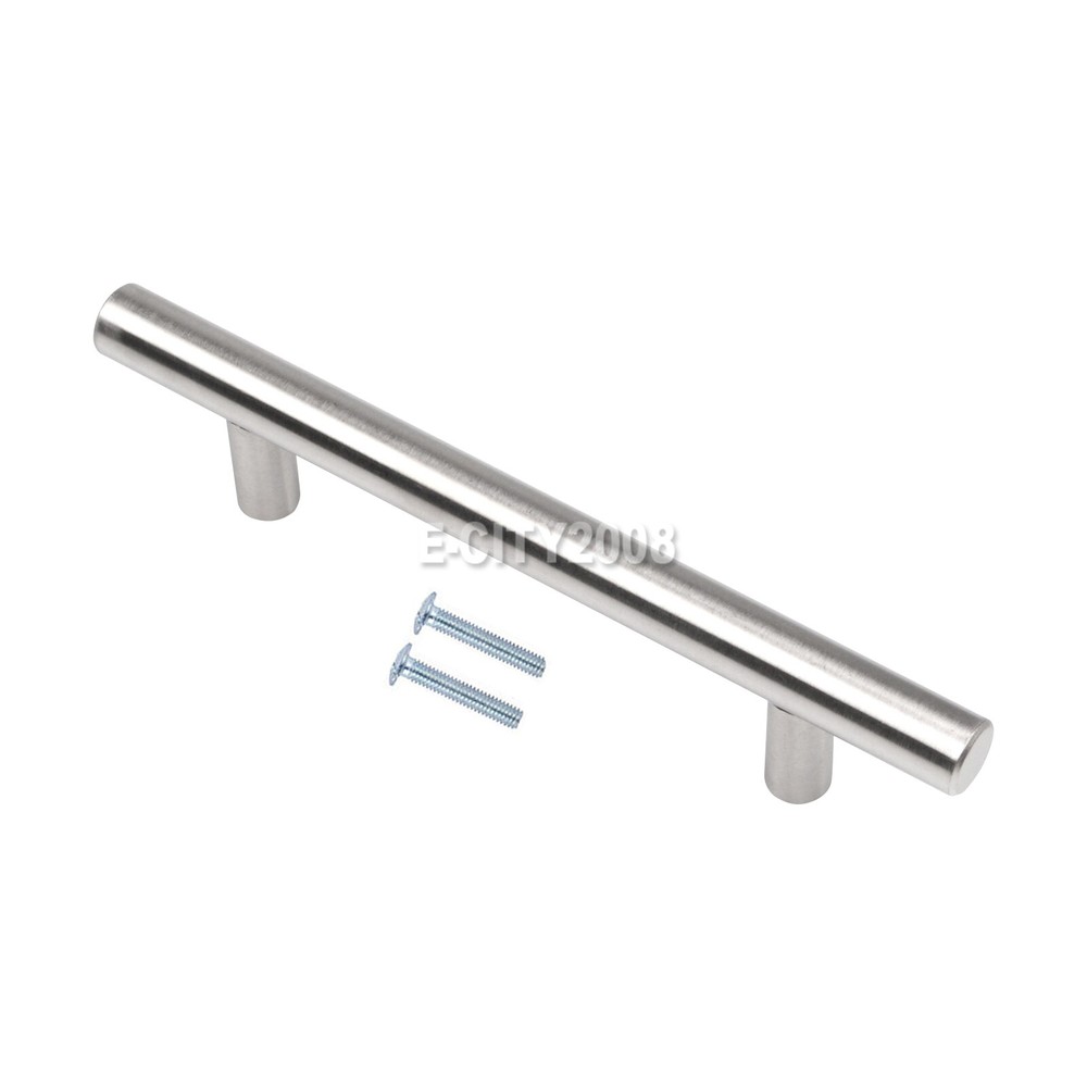 2 Kit Silver Stainless Steel T Cabinet Handle Bathroom Kitchen Handle Knob Pull