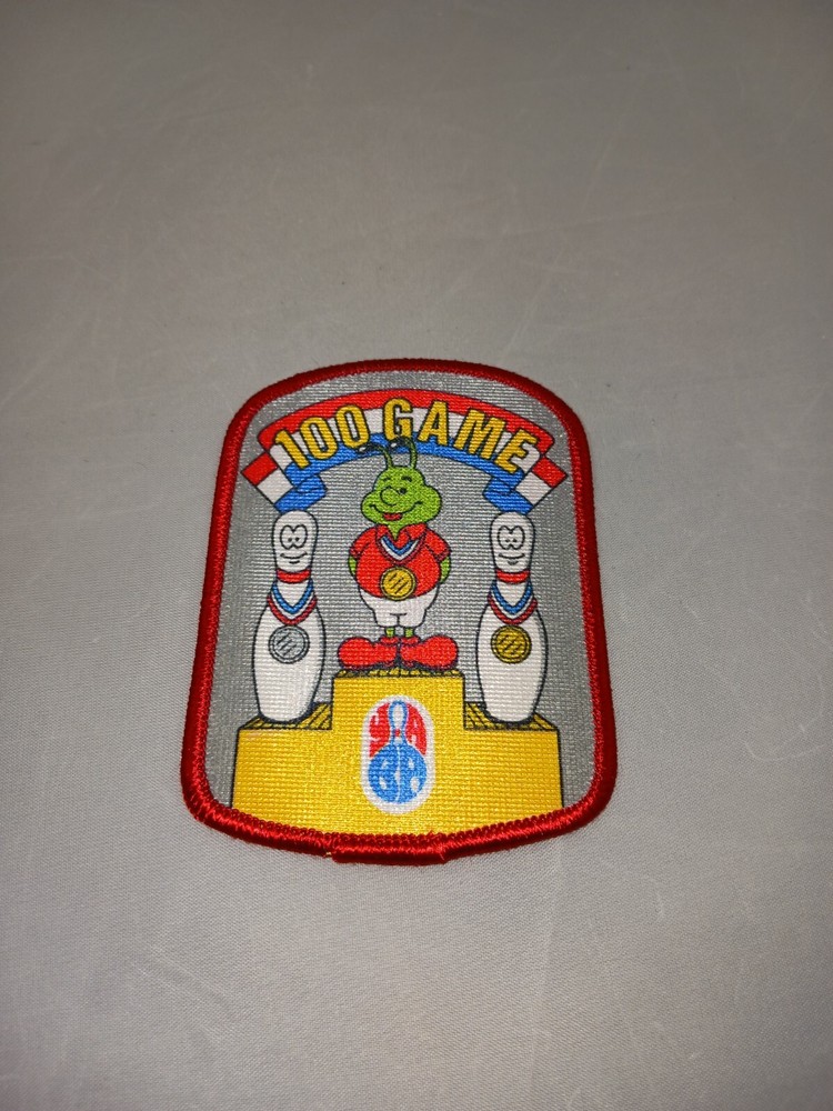 YABA 100 GAME VINTAGE YOUTH BOWLING PATCH.