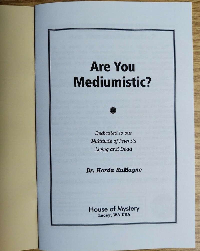 Are You Mediumistic? by Korda RaMayne (Robert A. Nelson)