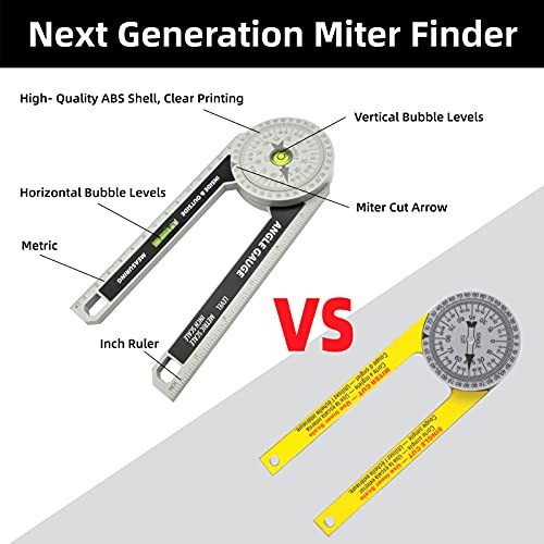 Miter Saw Protractor, Measuring Tools Precision Laser Inside & Outside Miter