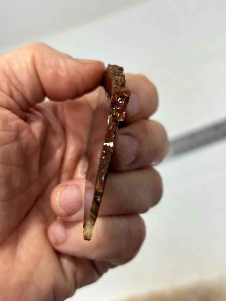 Thin Moss Agate Slab Cabbing Lapidary Carving Combo Ship Avail