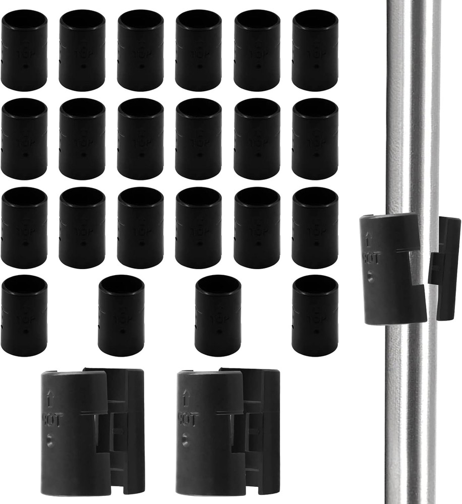 50 Pack 1 Inch Wire Shelving Lock Clips, Plastic Replacement Shelf Clips