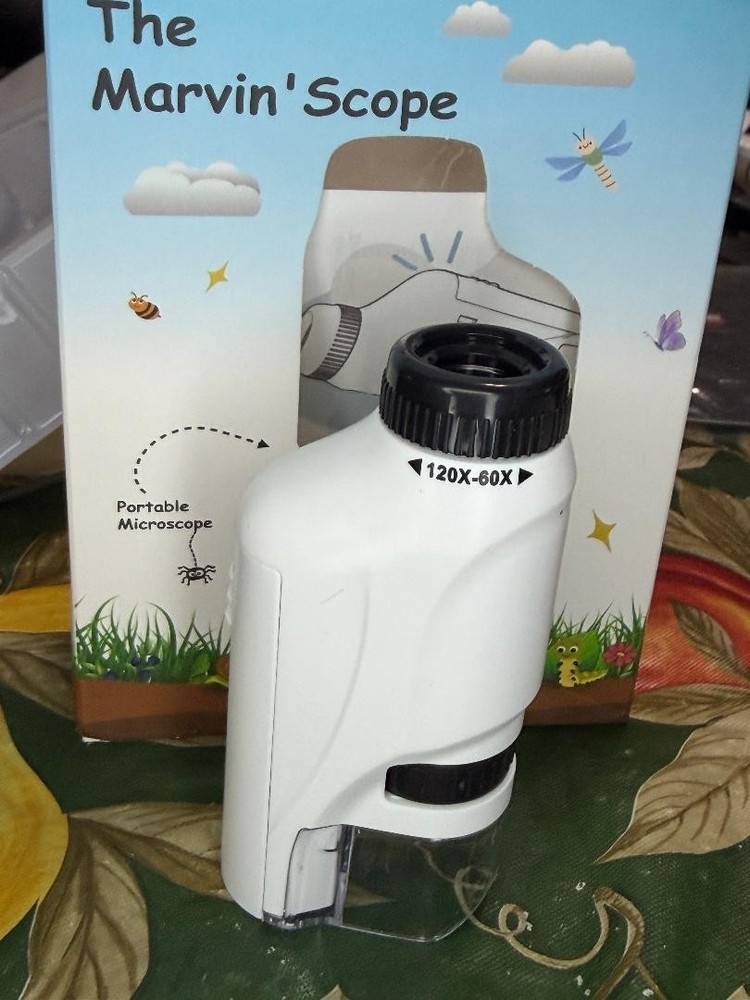 Mini Microscope for Kids The Marvin Scope for Educational Science with LED Light