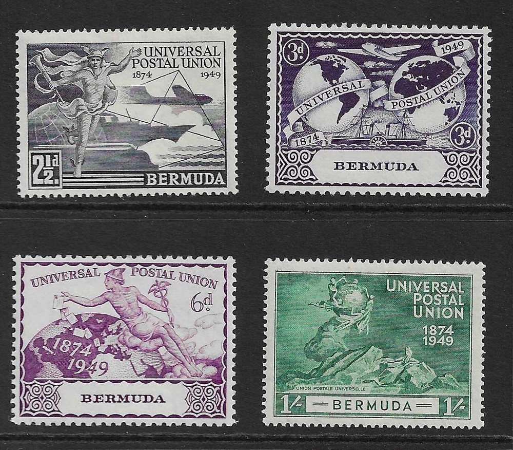 Bermuda 1949 75th Anniversary of UPU