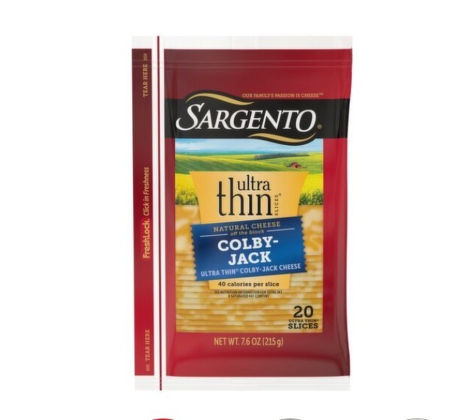 Sargento Ultra-Thin Colby-Jack Cheese, 20 count, 7.6 oz (2 Pack)