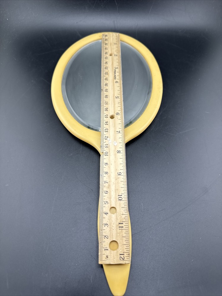 Vintage Oval Beveled Double Sided Vanity Hand Mirror 14"