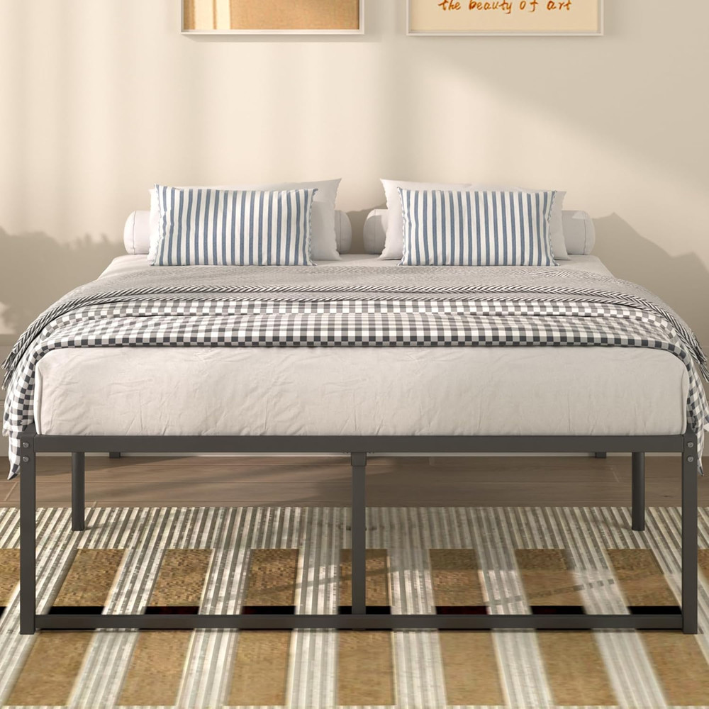 18" Metal Platform Bed Frame - Full Size, No Box Spring Needed