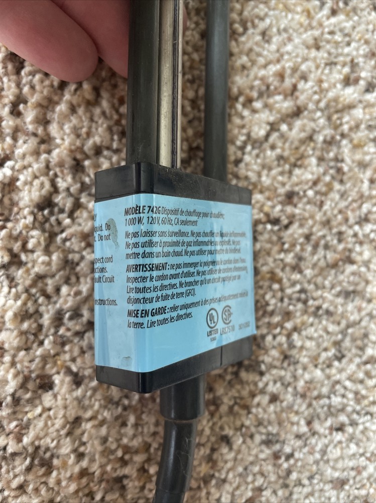 API Bucket Heater Used