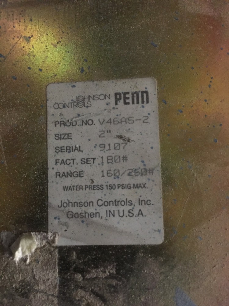 Johnson Controls Water Regulating Valve V46AS-2