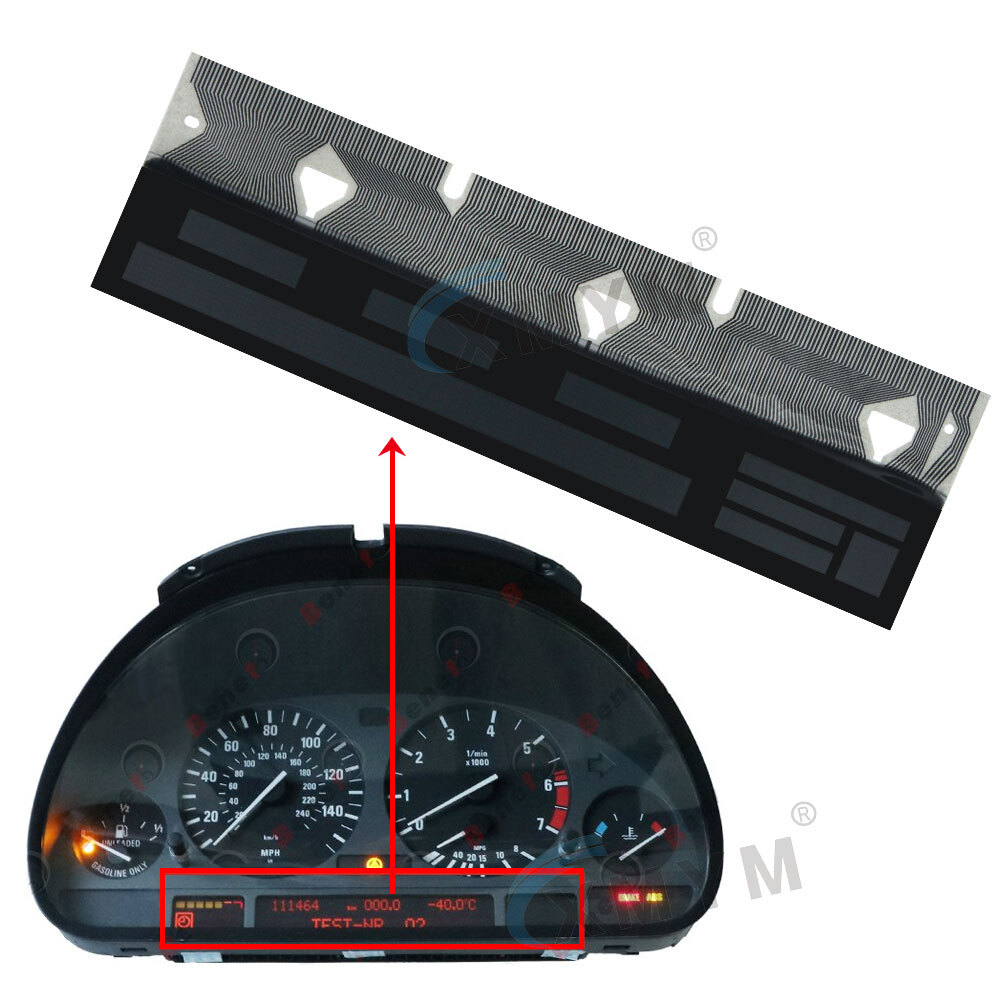 For BMW E38 E39 E53 X5 Speedometer Dash Cluster RibbonCable LCD Display Screen