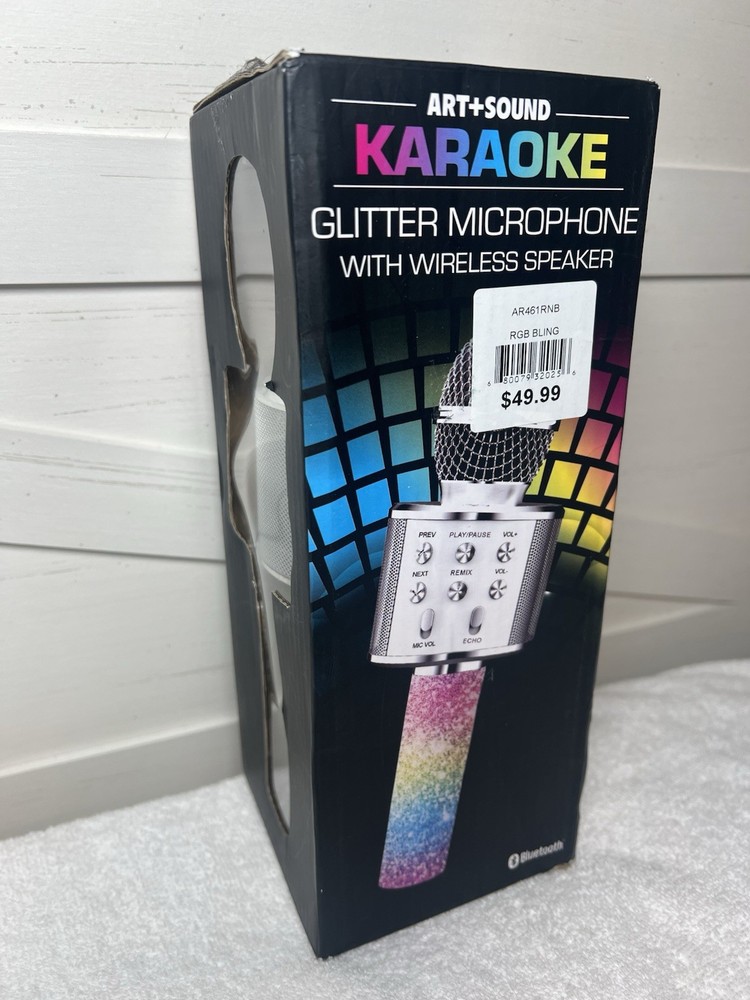 Glitter karaoke Microphone speaker rainbow
