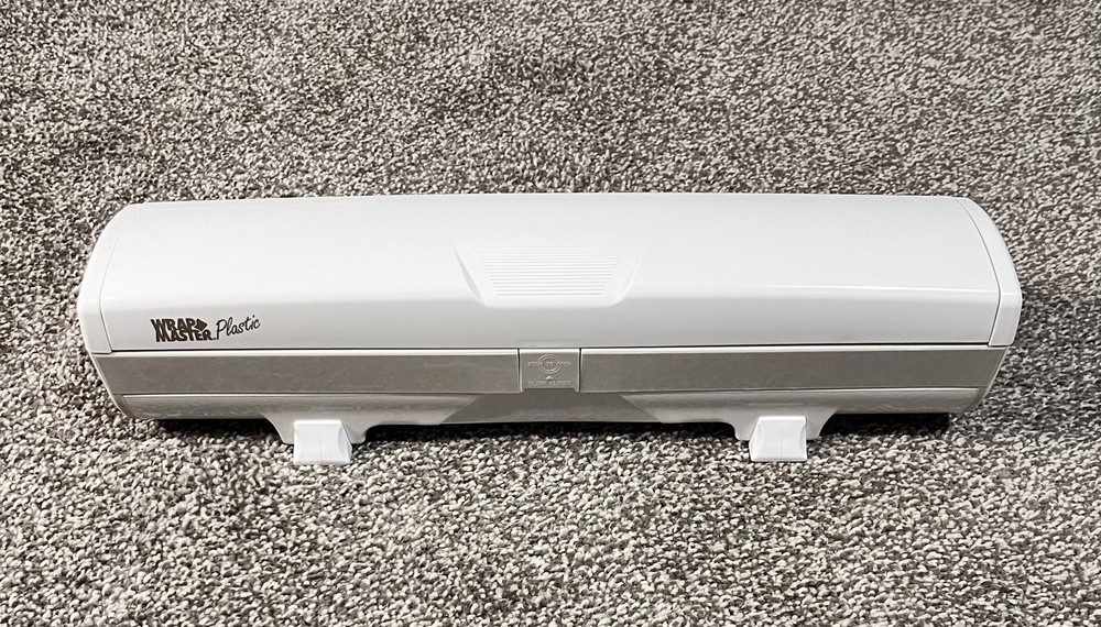 Wrapmaster WM1500 Plastic Wrap Dispenser White Single Roll with Hidden Cutter
