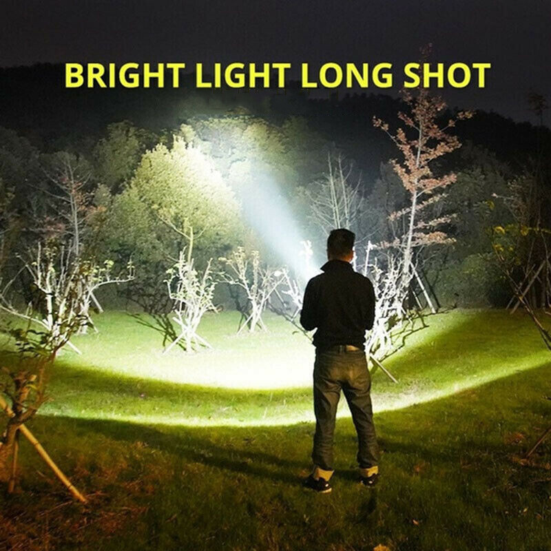 Brightest 3500000LM 4-Modes Rechargeable LED Flashlight Powerful Tactical Torch