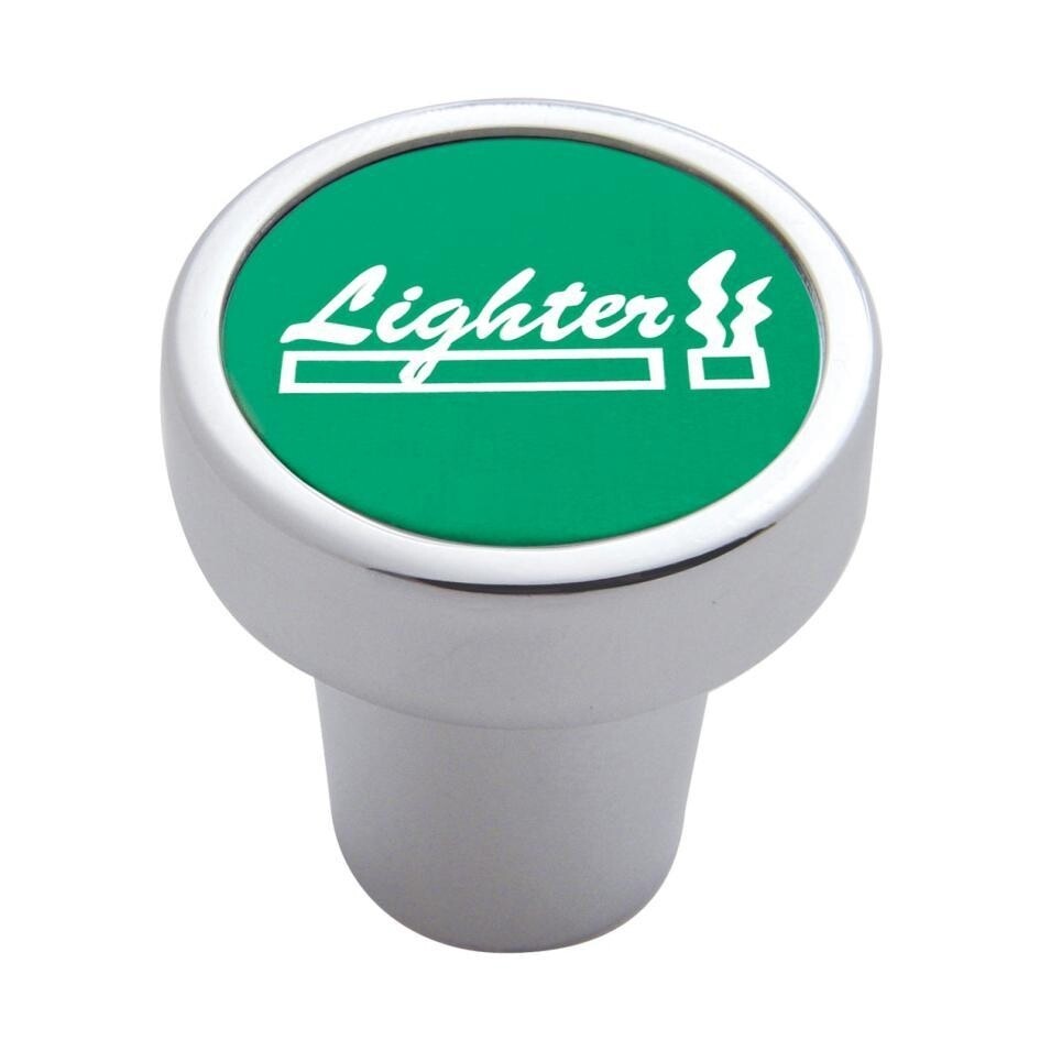Cigarette Lighter Knob - Green Aluminum Sticker