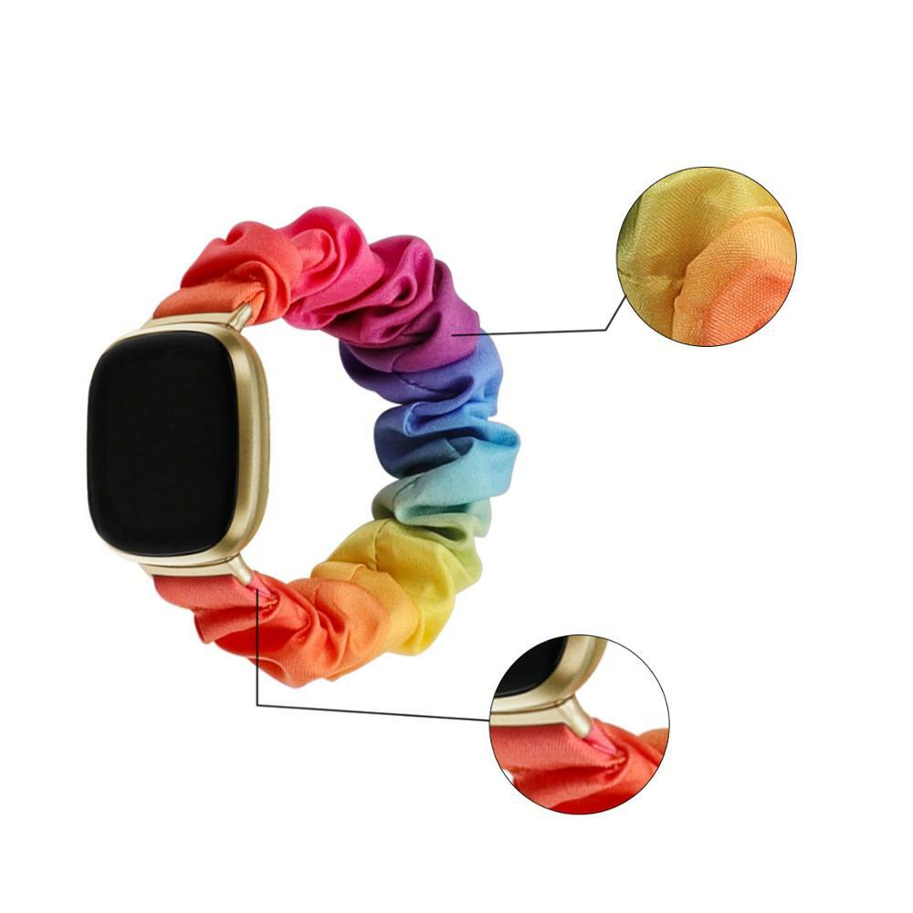 For Fitbit Versa 3 / Sense Scrunchie Wrist Loop Watch Band Strap Bracelet