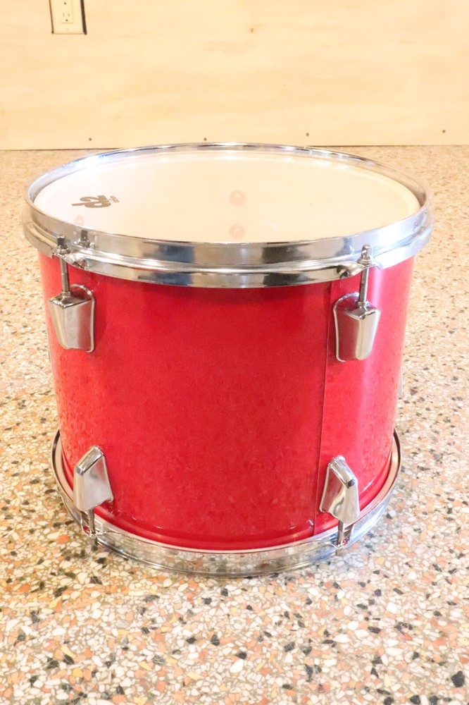Percussion Plus 10x12 Rack Tom Drum Red Wrap