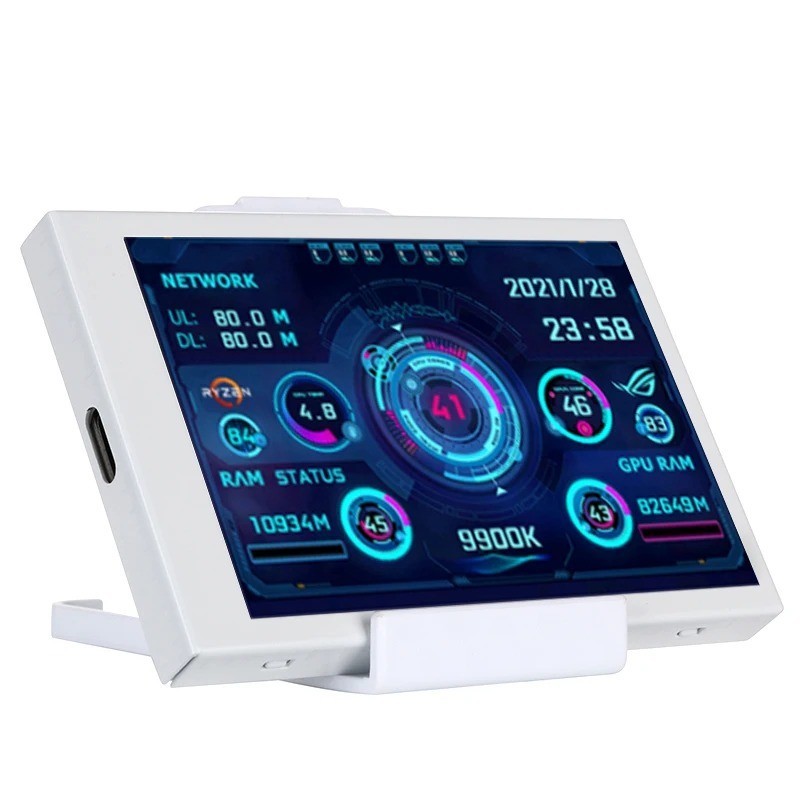 3.5" IPS TYPE-C Secondary Screen USB Monitor CPU GPU RAM HDD AIDA64 Computer