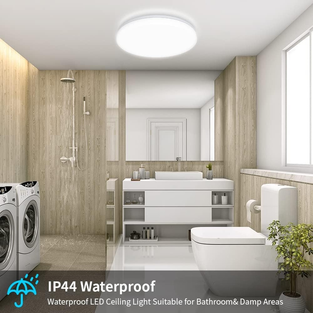 Airand LED Flush Mount Ceiling Light 5000K Daylight White / Cold